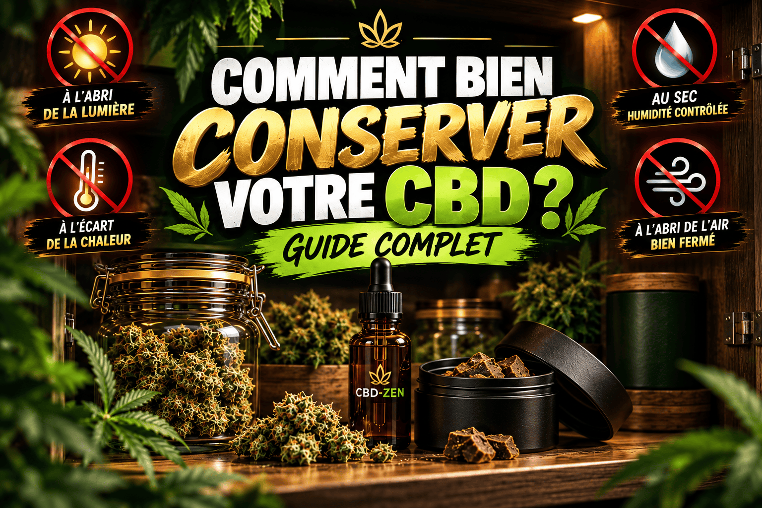 Comment bien conserver votre CBD ? Guide complet pour préserver fleurs, huiles et résines
