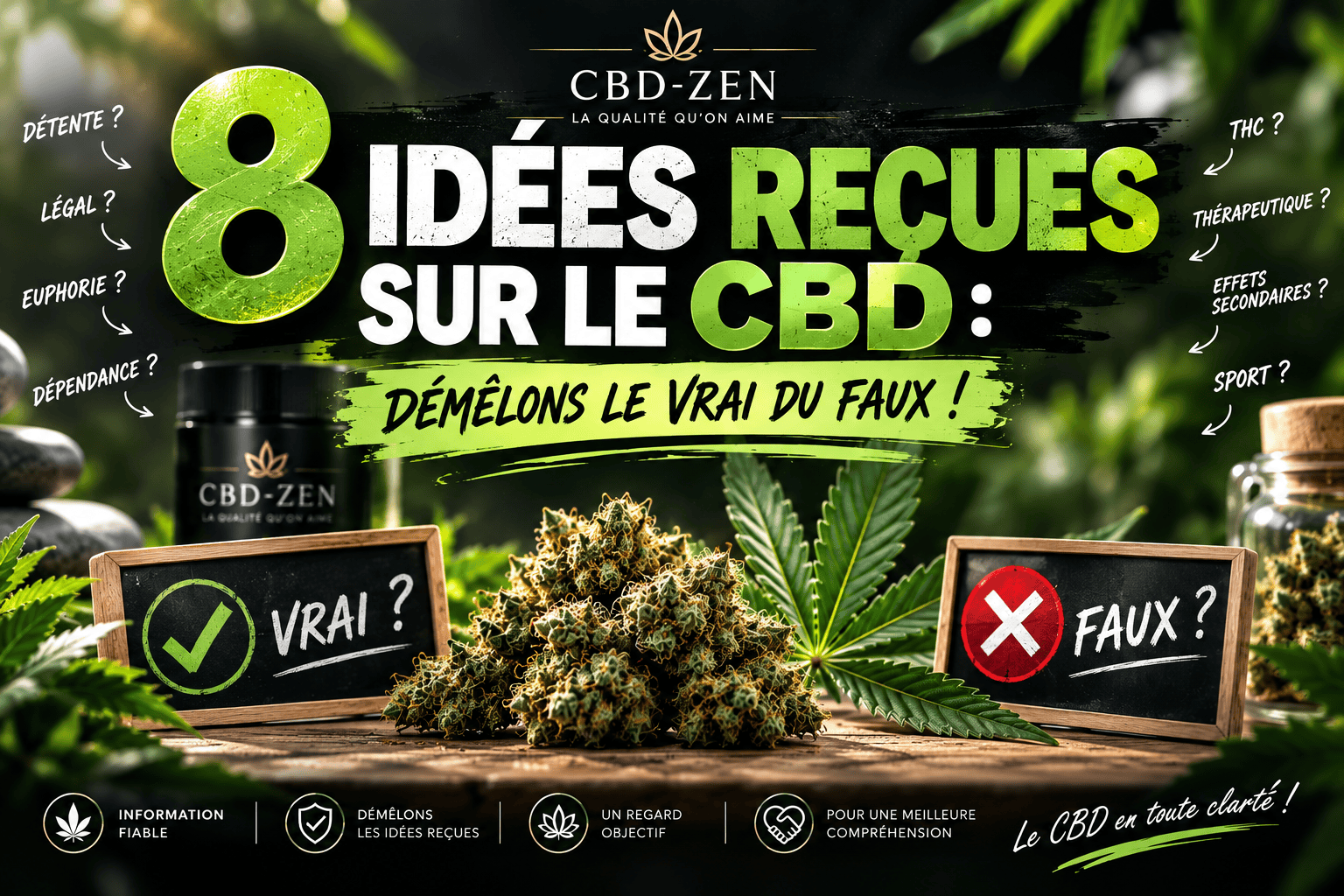 8 idées reçues sur le CBD avec vrai ou faux