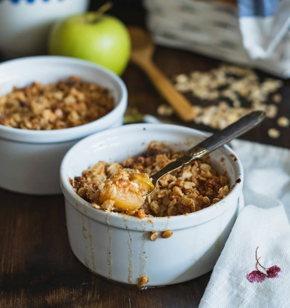 Crumble aux pommes et au CBD