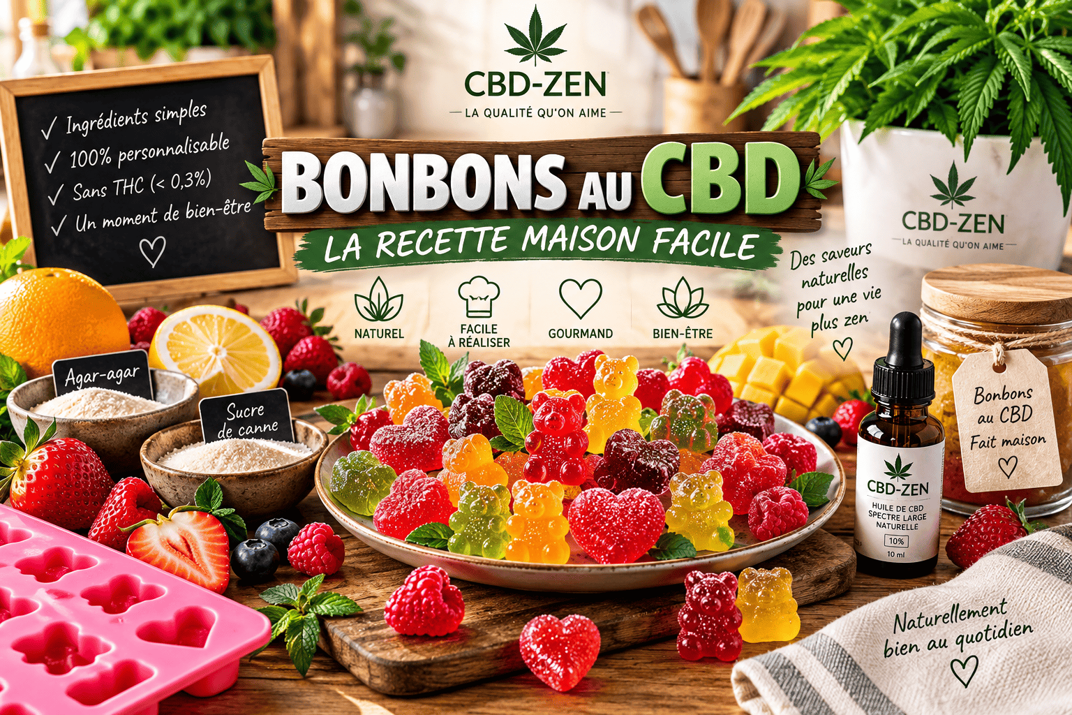 Bonbons au CBD - la recette maison facile avec CBD-ZEN