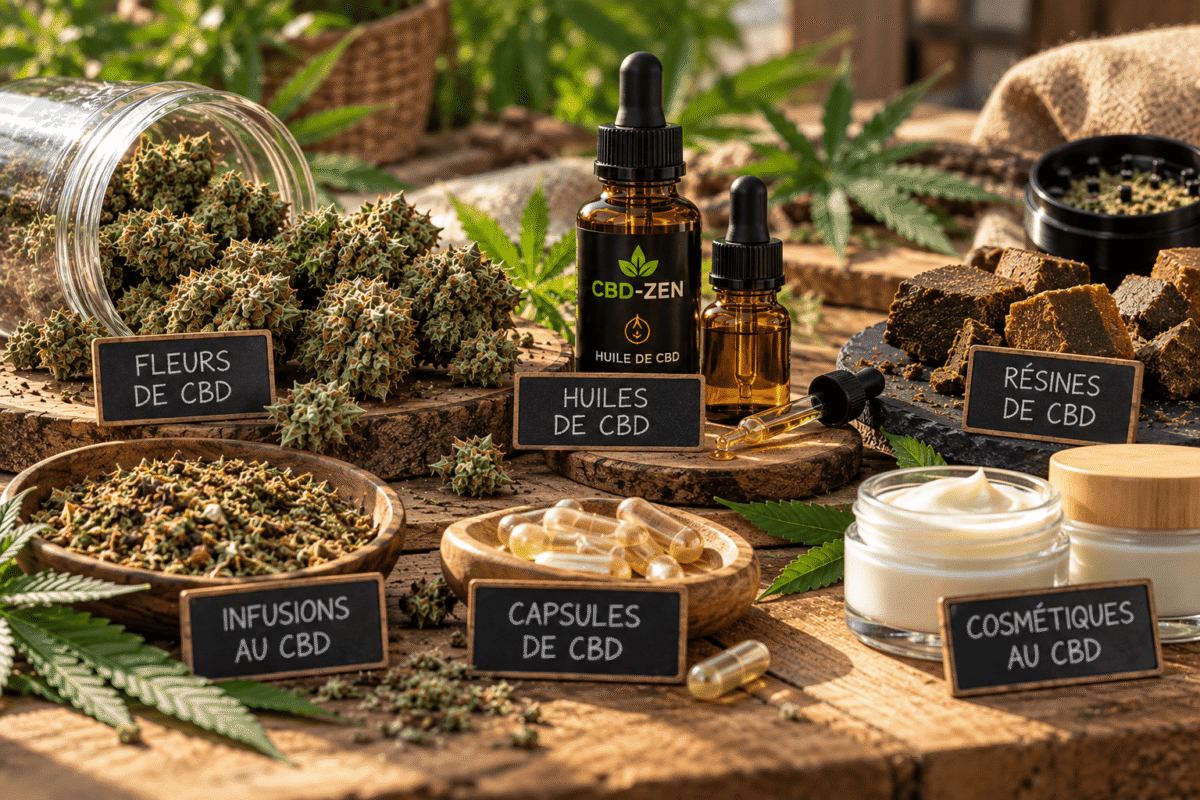 Quels sont les principaux produits à base de CBD ? Fleurs, huiles, résines, infusions et capsules