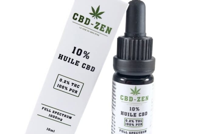 Flacon d'huile de CBD
