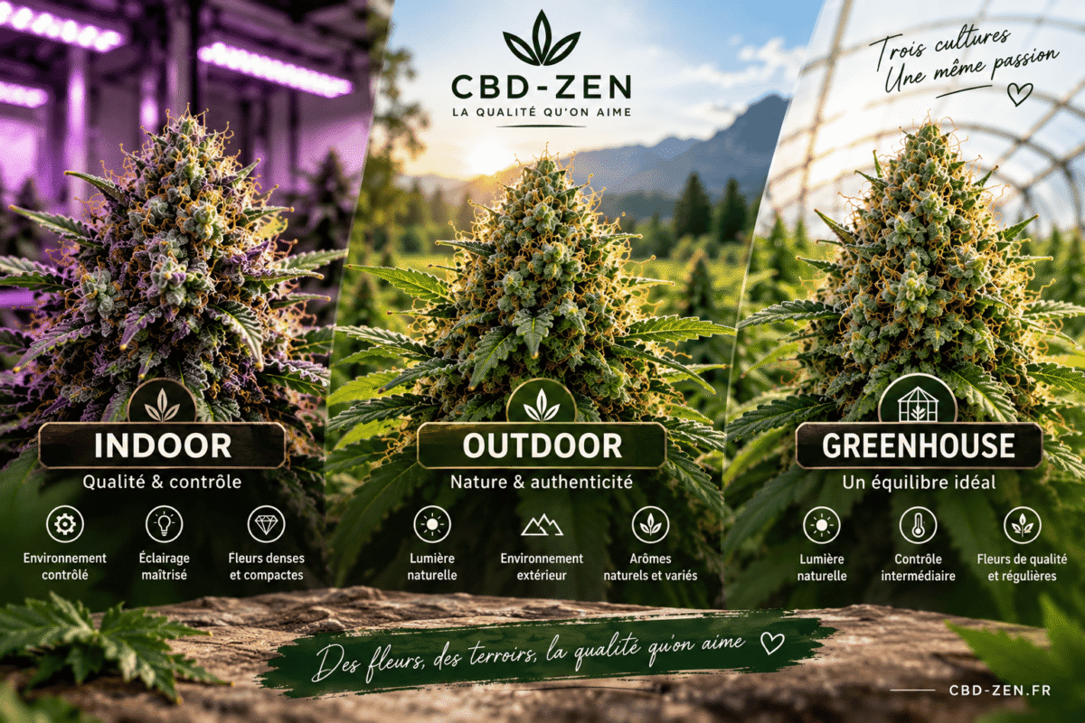 Guide des fleurs de CBD Indoor Outdoor et Greenhouse