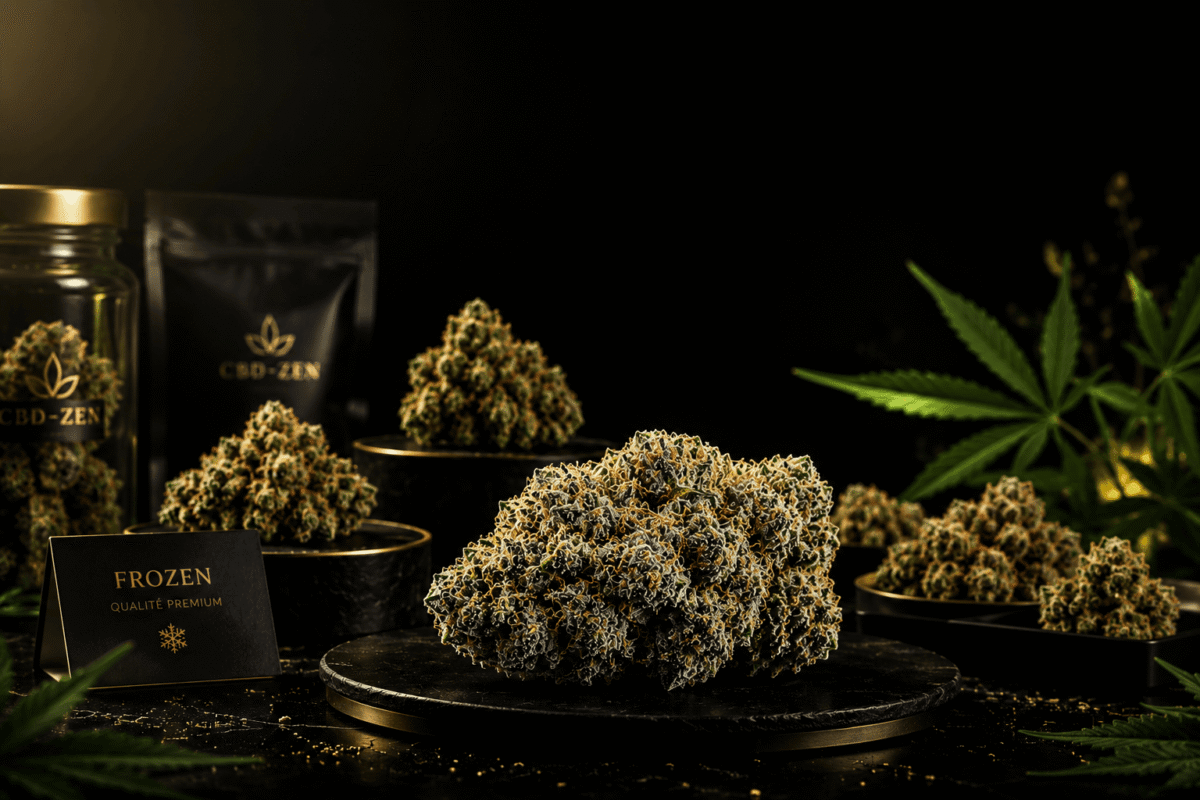 Sélection de fleurs de qualité premium CBD-ZEN