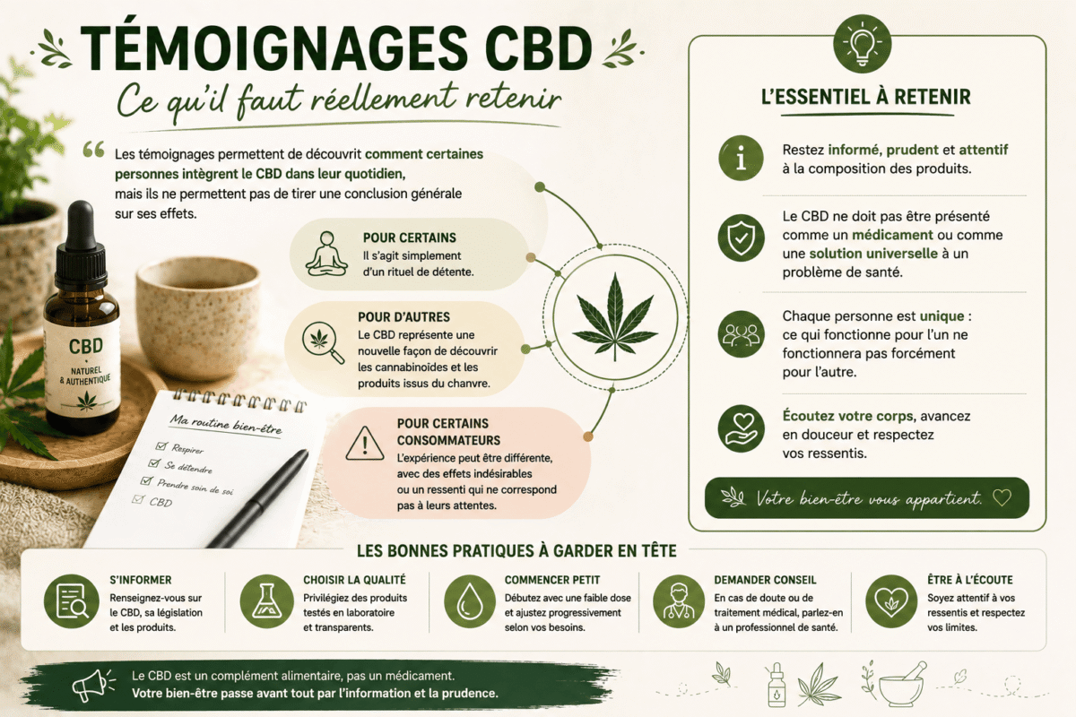 Témoignages CBD et expériences différentes des utilisateurs