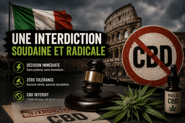 Interdiction soudaine et radicale du CBD en Italie