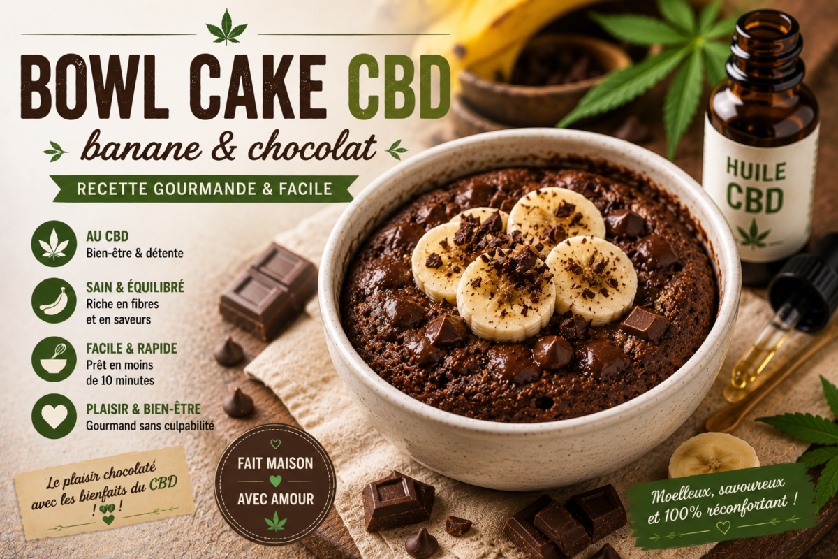 Bowl cake banane chocolat pour le petit-déjeuner