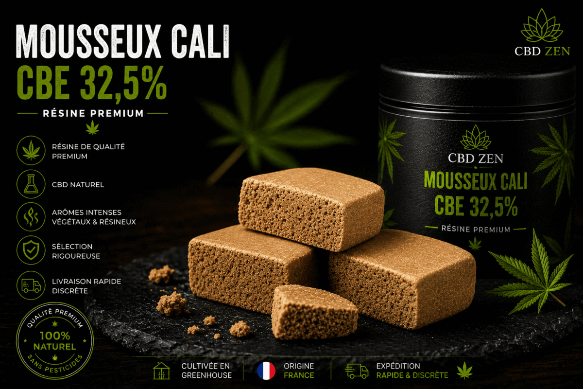Résine Mousseux Cali CBE 32,5 % CBD-ZEN