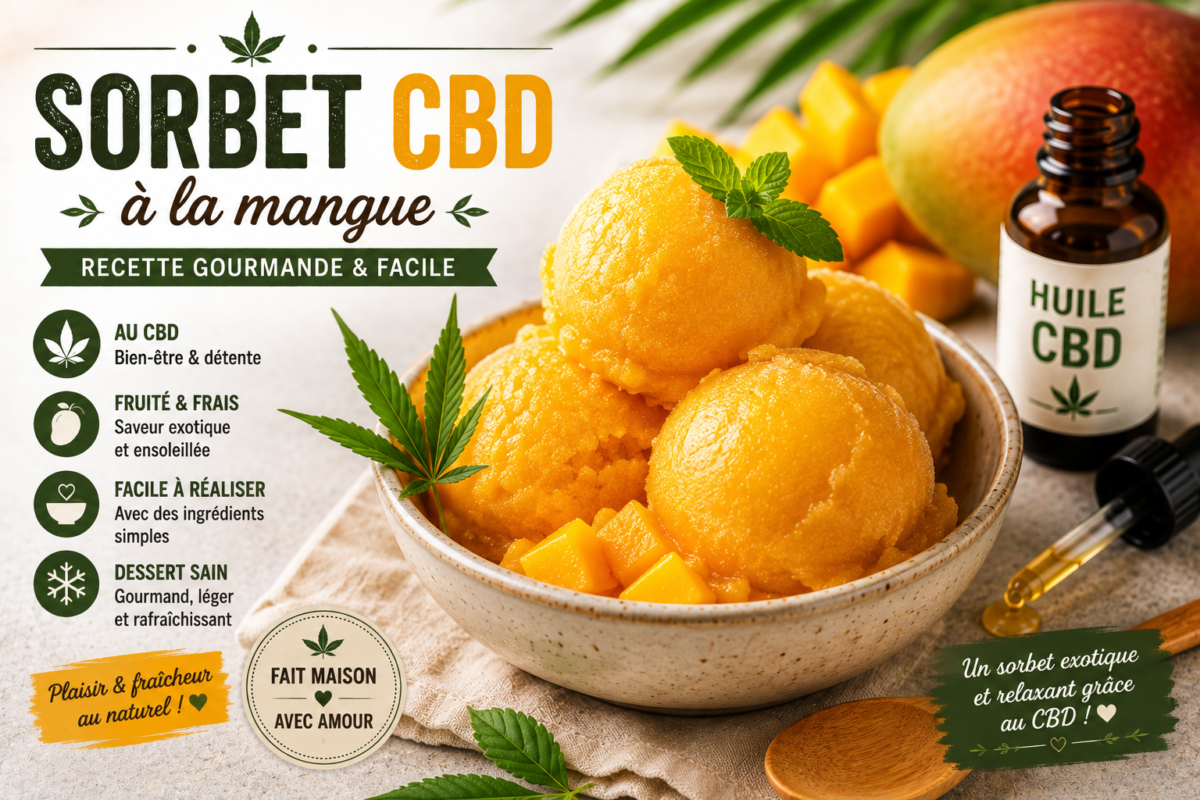 Sorbet maison à la mangue et au citron
