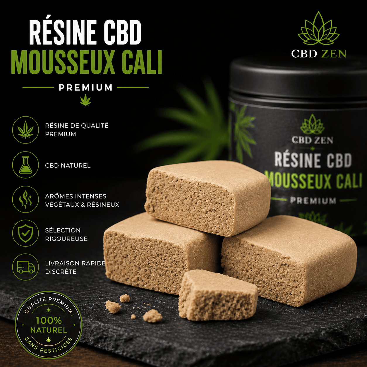 Produit: Mousseux Cali Résine CBE 32,5 %