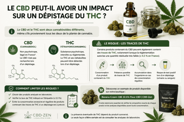 Impact du CBD sur un dépistage du THC