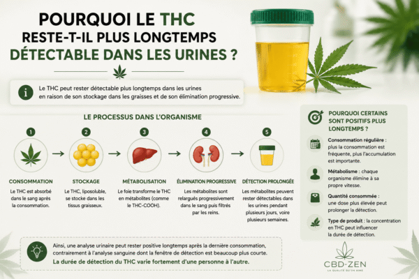 Pourquoi le THC reste plus longtemps détectable dans les urines