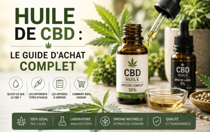Huile de CBD et guide d’achat complet