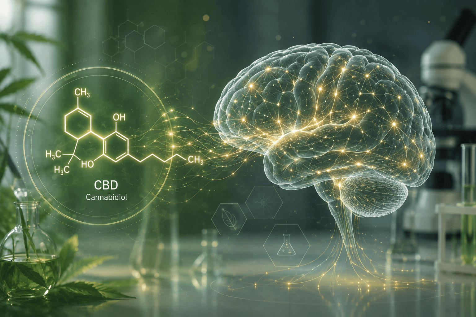 Recherche scientifique sur le CBD et le cerveau.