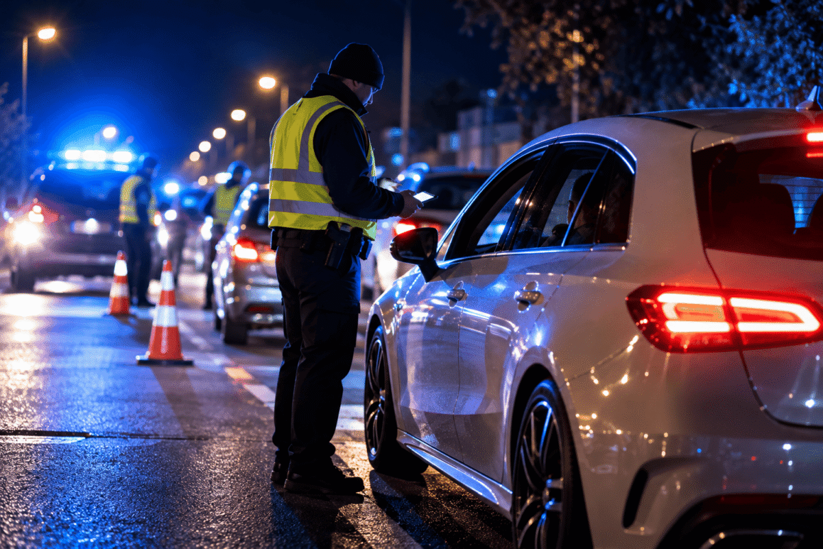 Contrôle routier après un dépistage salivaire