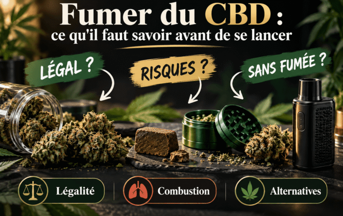 Fleurs de CBD, grinder et vaporisateur pour illustrer les alternatives à la combustion